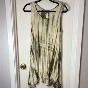Alya Olive Tie-Dye Mini Dress